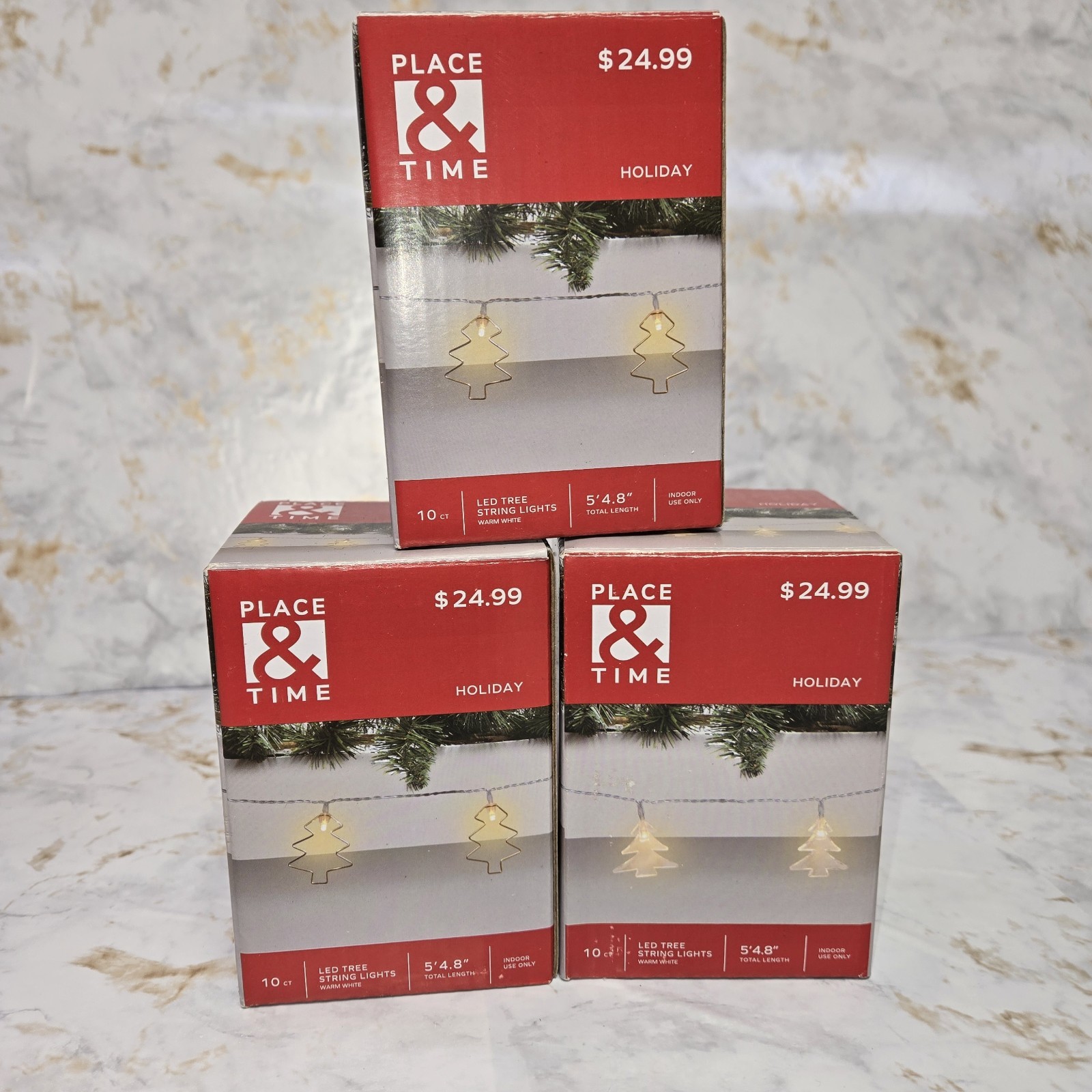Place & Time LED Christmas Lights -  Lot Of 3 Boxes 2 Of 1 Kind 1 Of Another New