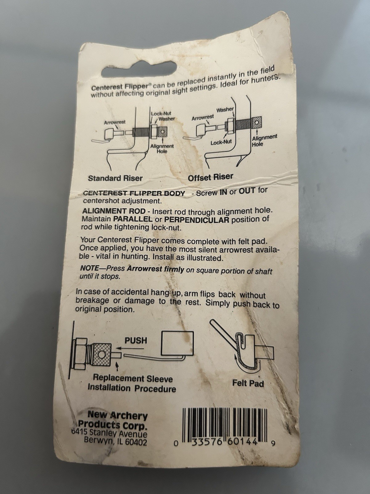 NAP Centerest Flipper Arrow Rest Right Hand