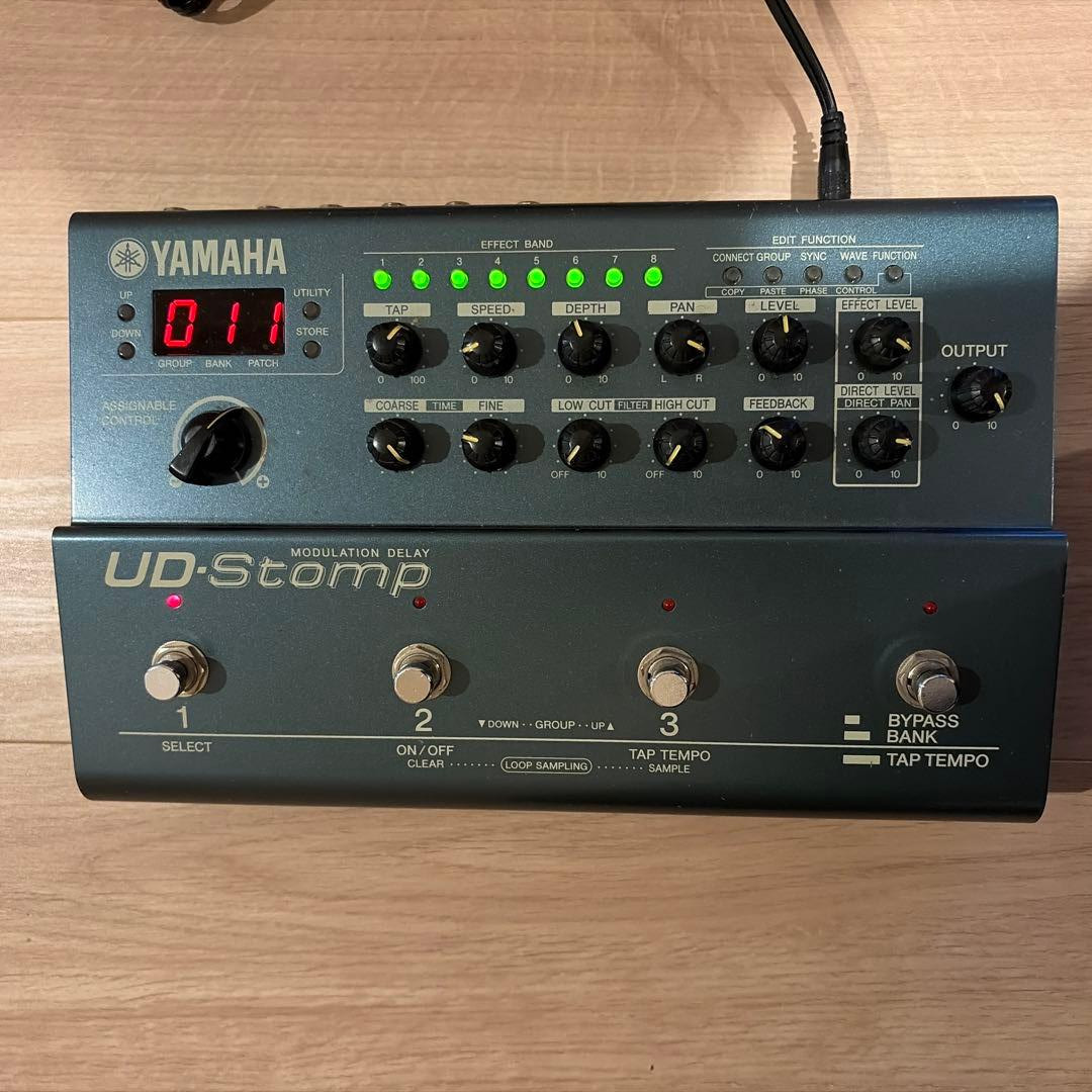YAMAHA UD-Stomp Modulation Delay Guitar Effect Pedal w/ AC Adapter Rare