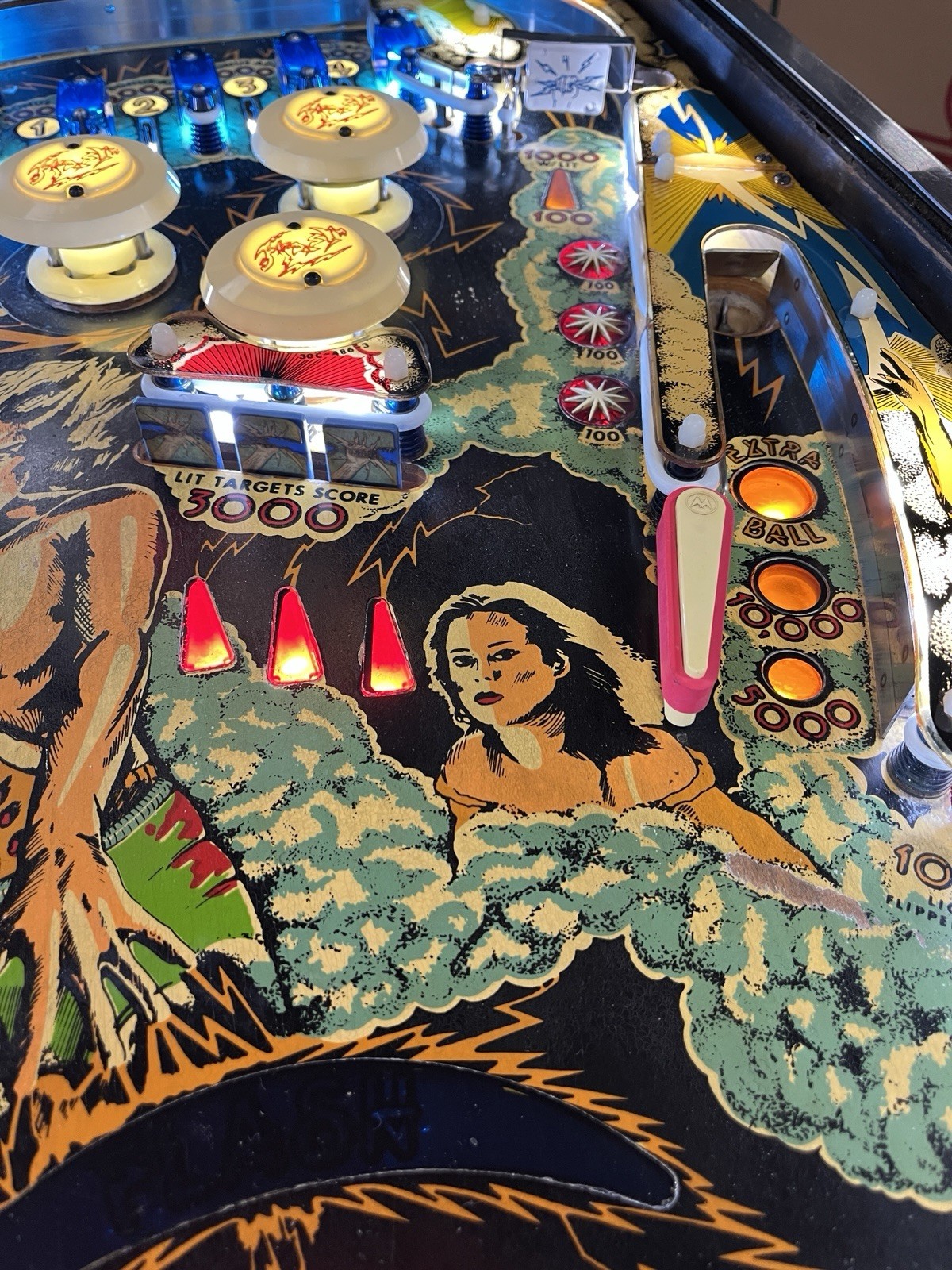1978 FLASH PINBALL MACHINE PROFESSIONAL TECHS PLAYS GREAT
