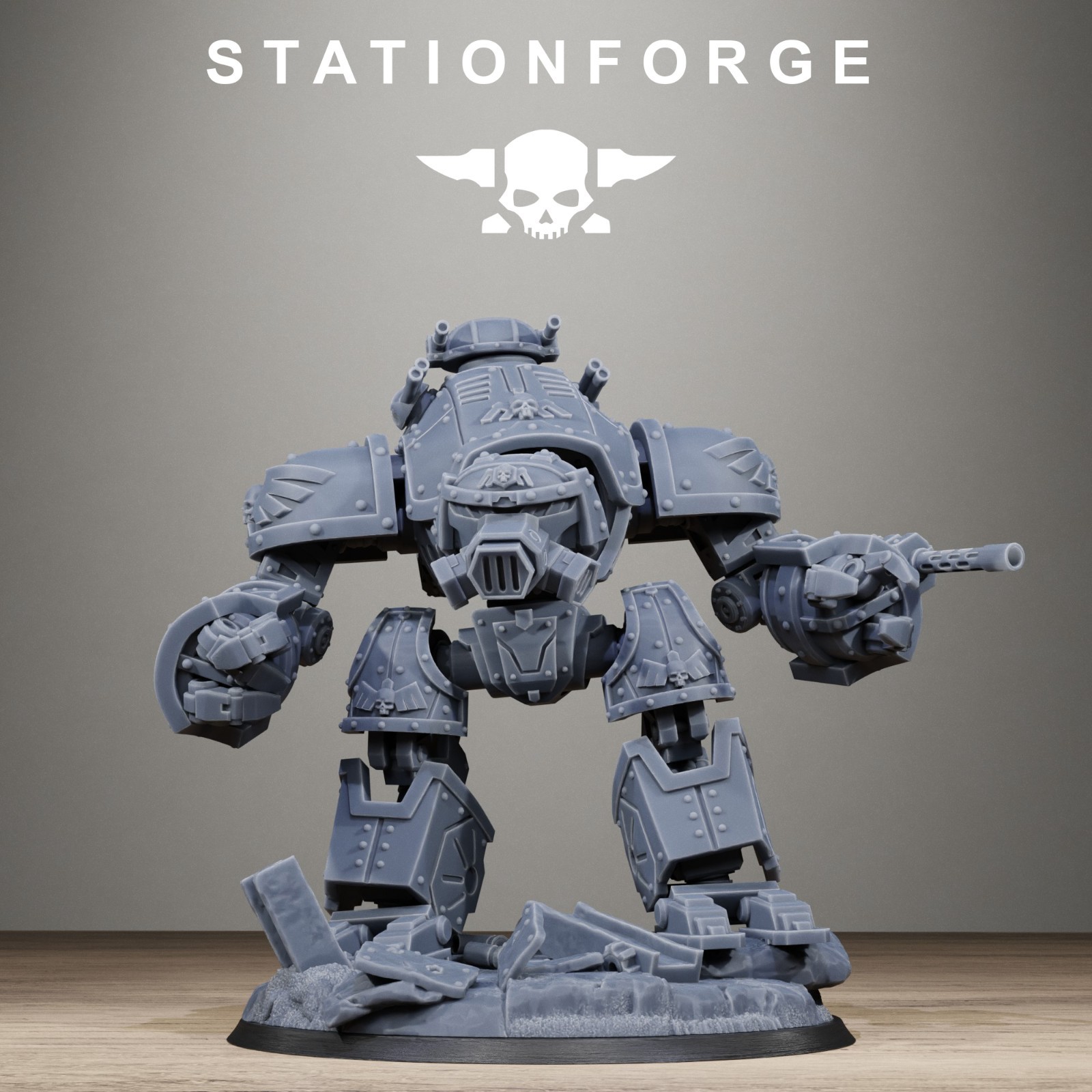 32mm Grimguard MechGuard Station Forge High Quality Miniature (100mm Base)