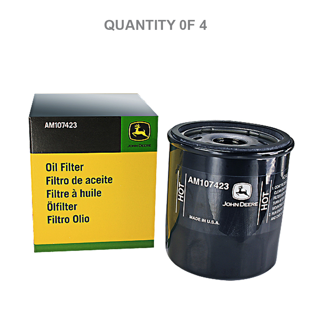 John Deere Original Equipment Oil Filter #AM107423 (4-Pack)