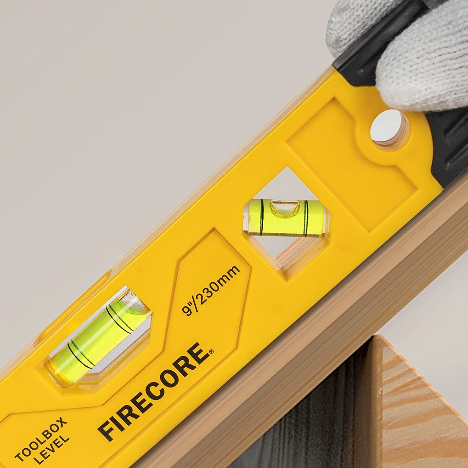 Firecore 3pcs Magnetic Torpedo Level, 9-Inch Shockproof Toolbox Level Orange
