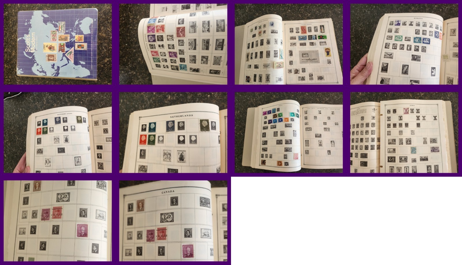 Scotts Modern Postage Stamp Album of the World Vintage w/ Stamps