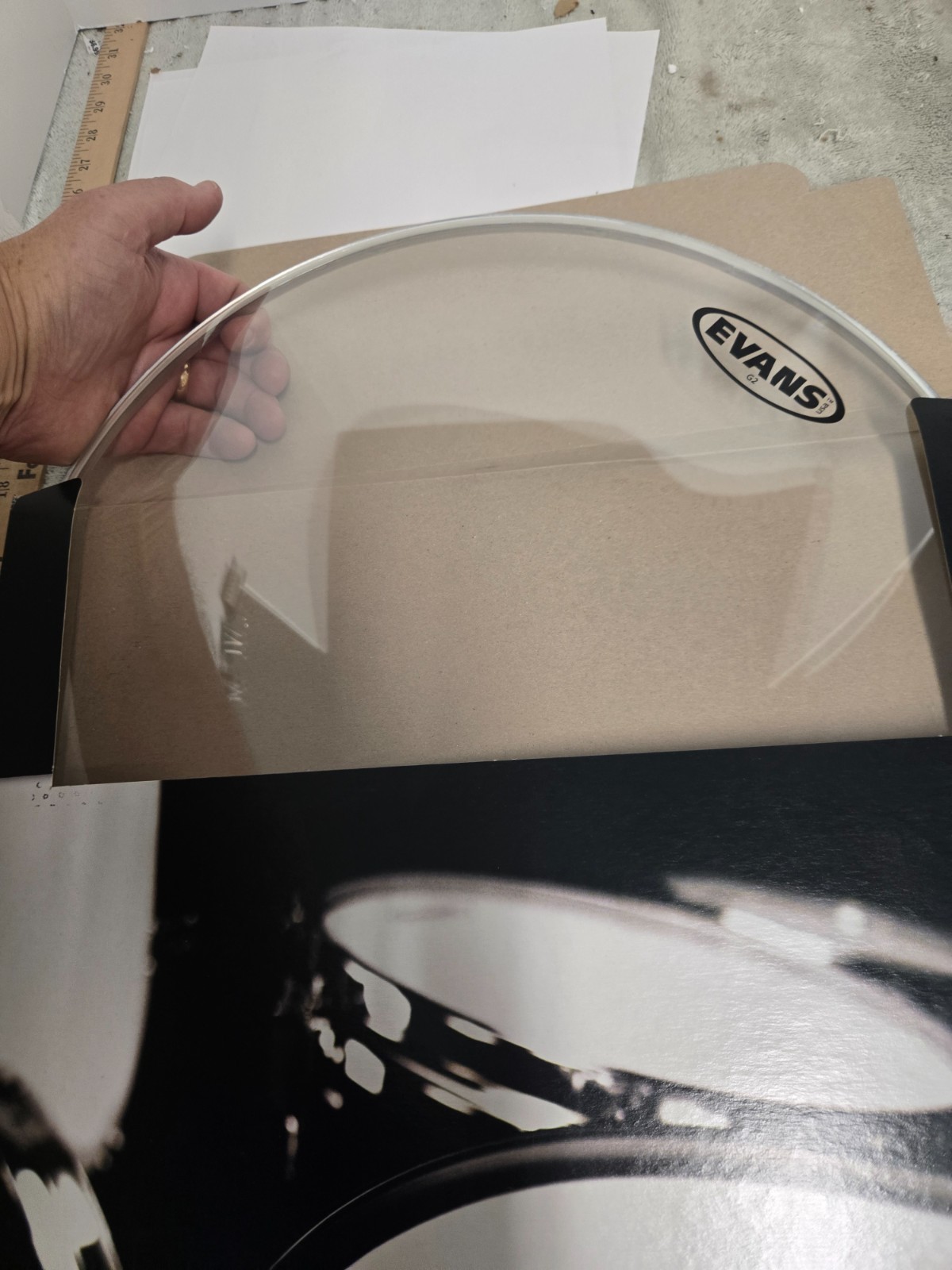 evans drumhead, 16" G2 clear TT16G2