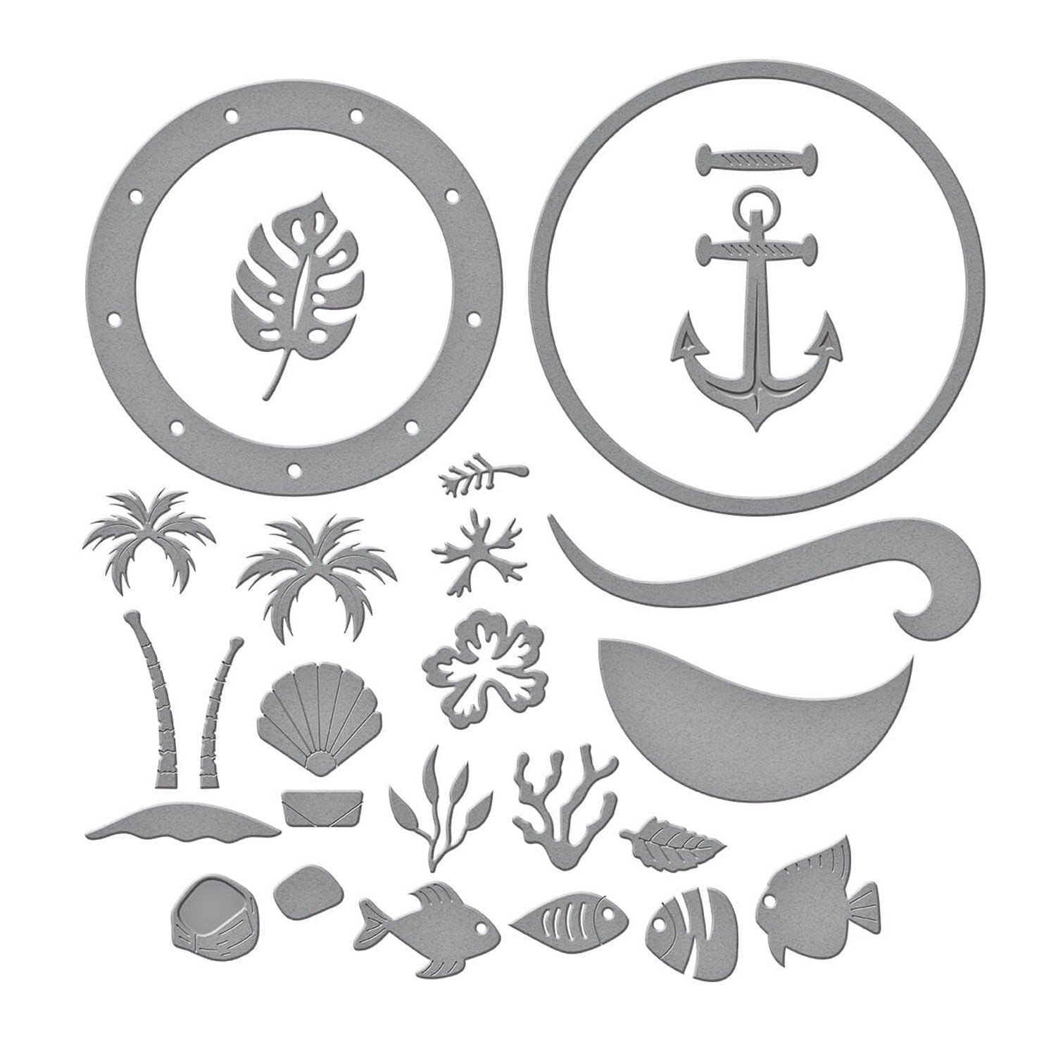 Spellbinders Coastal Escape View Etched Dies, Metal