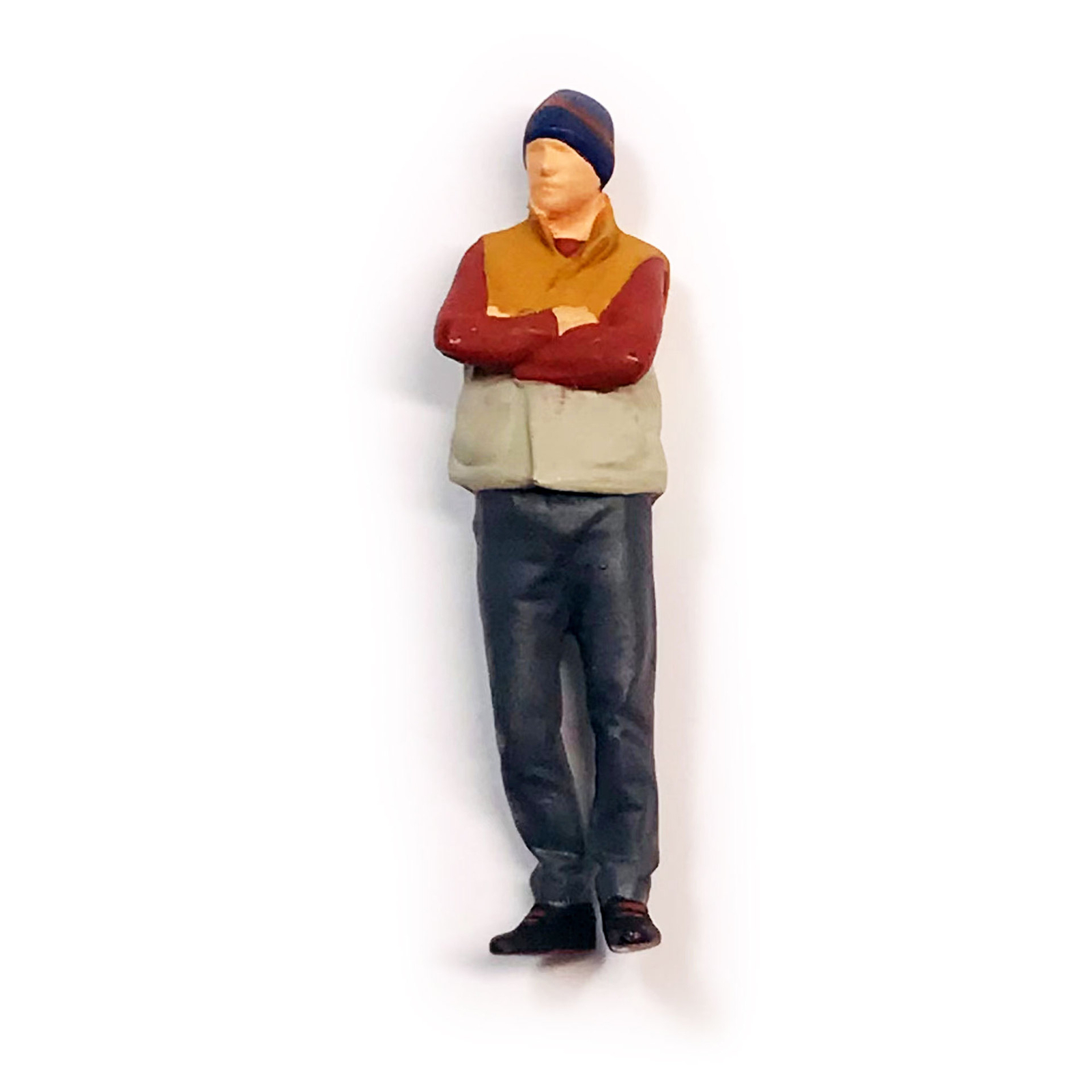 EY 1:64 Painted Figure Mini Model Miniature  Diorama  Winter Vest Hat Man R