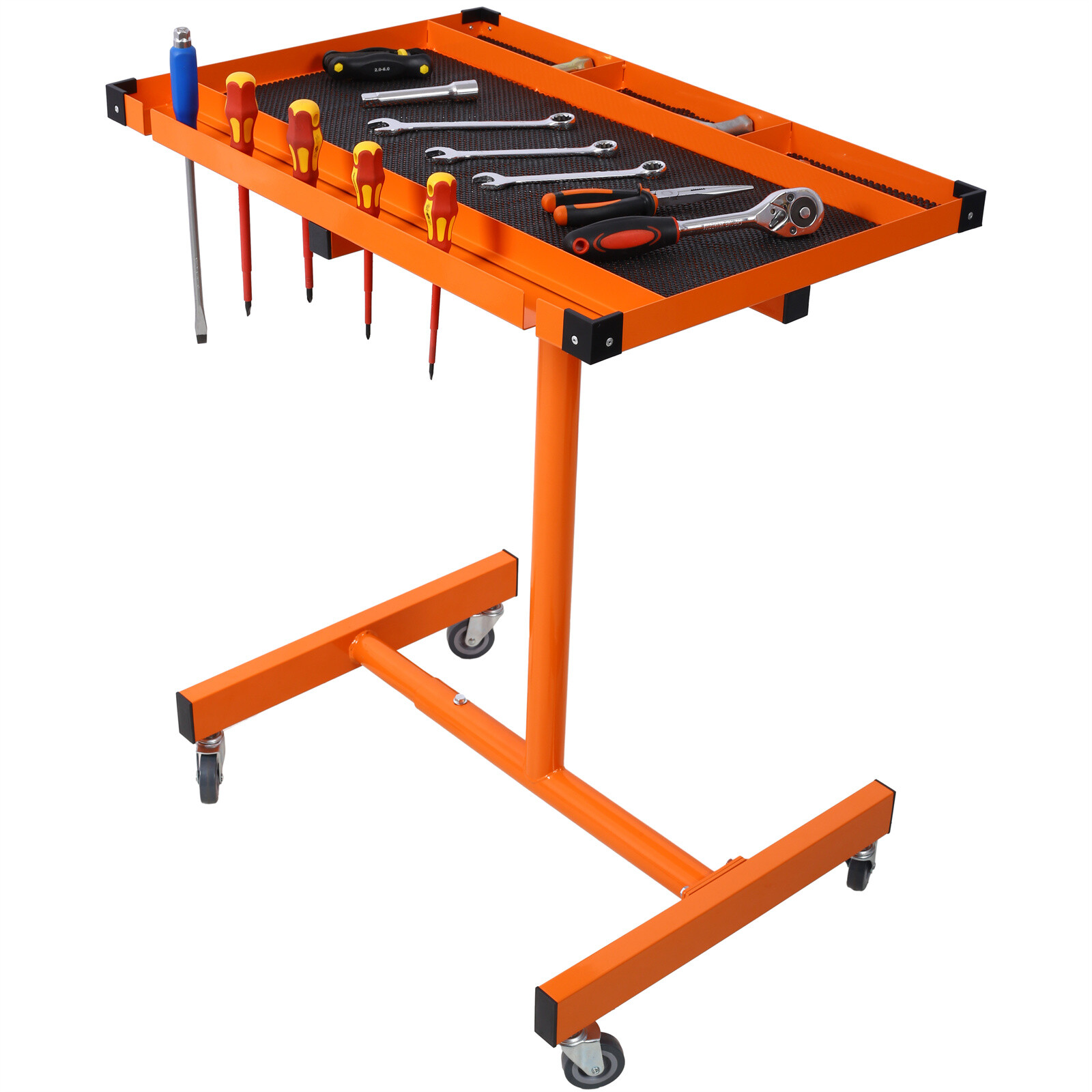 Adjustable Tear Down Steel Work Table with Drawer 220lbs Capacity Heavy Duty