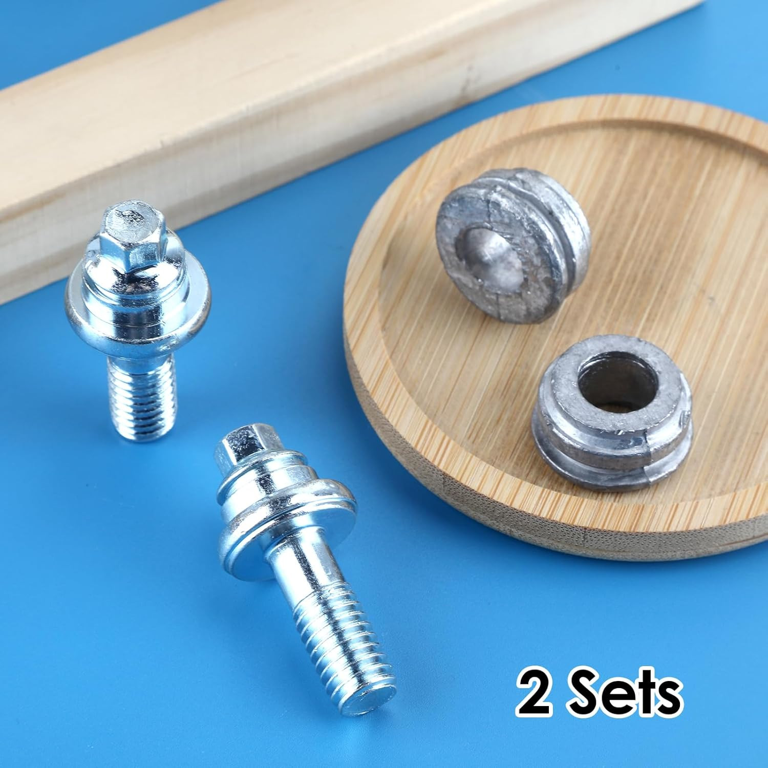 3/8" Side Post Battery Terminal Bolts, 2 Pack Standard Battery Post Extender Stu