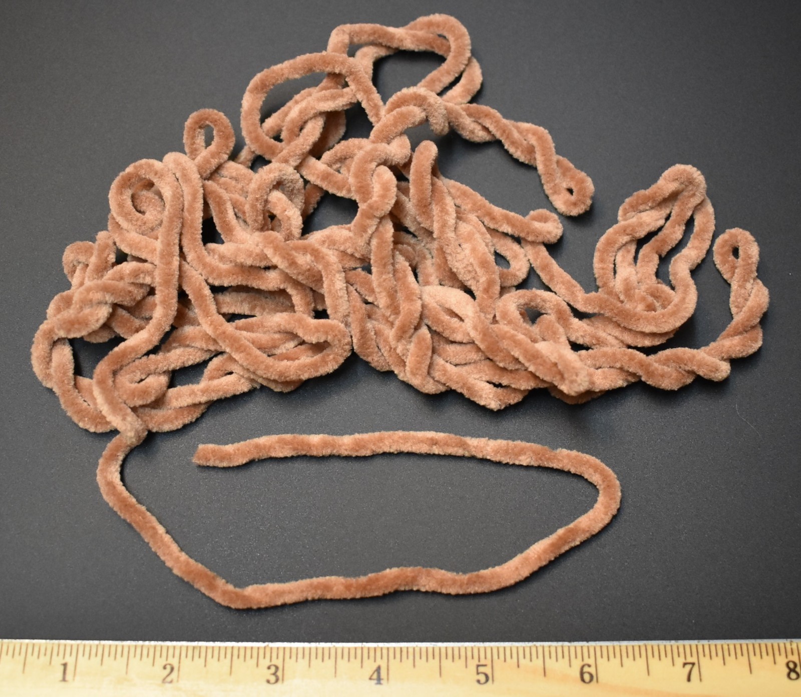 5 Yards Round Premium TAN Medium Chenille for Fly Tying