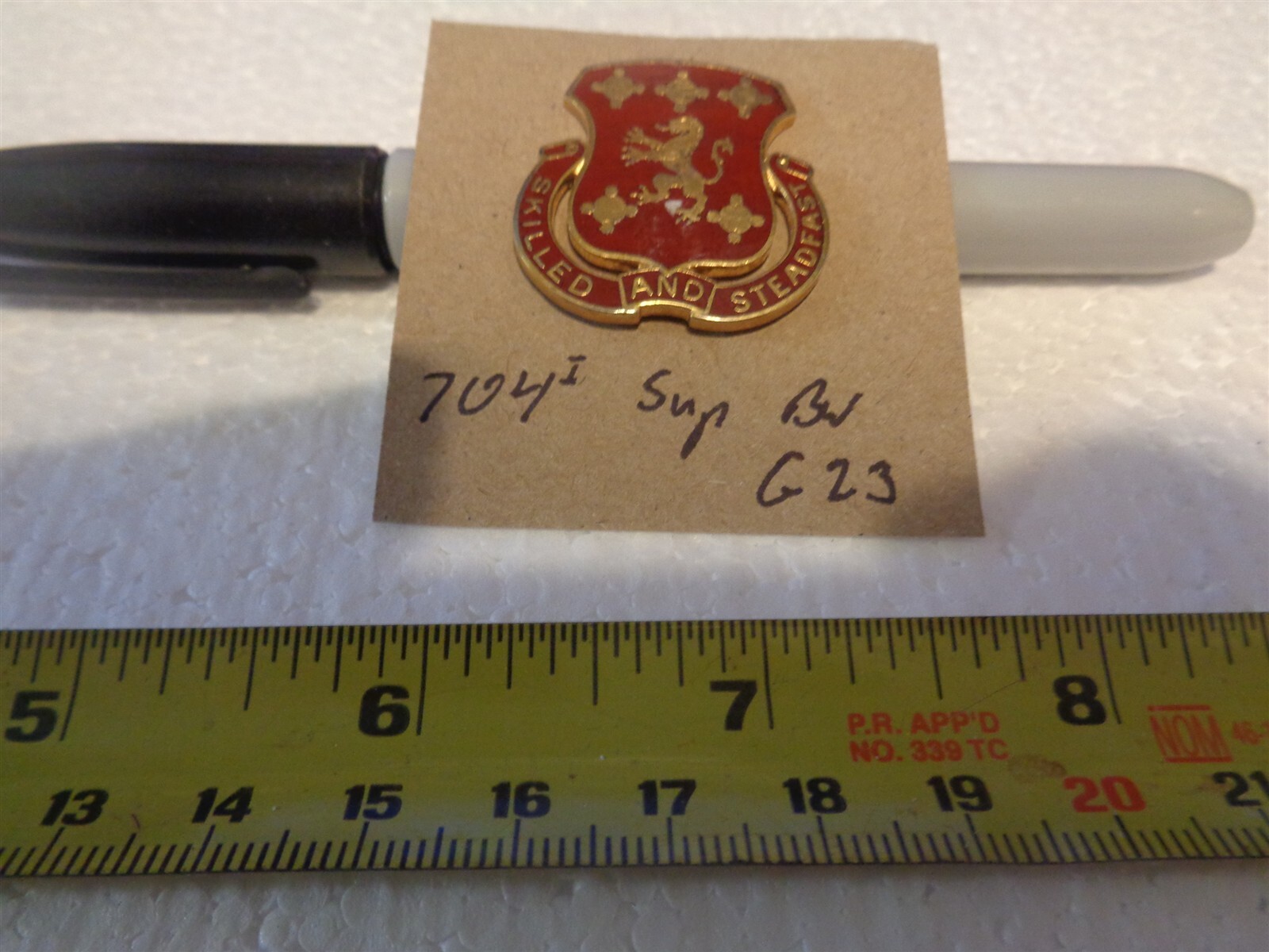 704th Support Battalion G23 Unit Crest, DI, DUI (DRAW#L8)