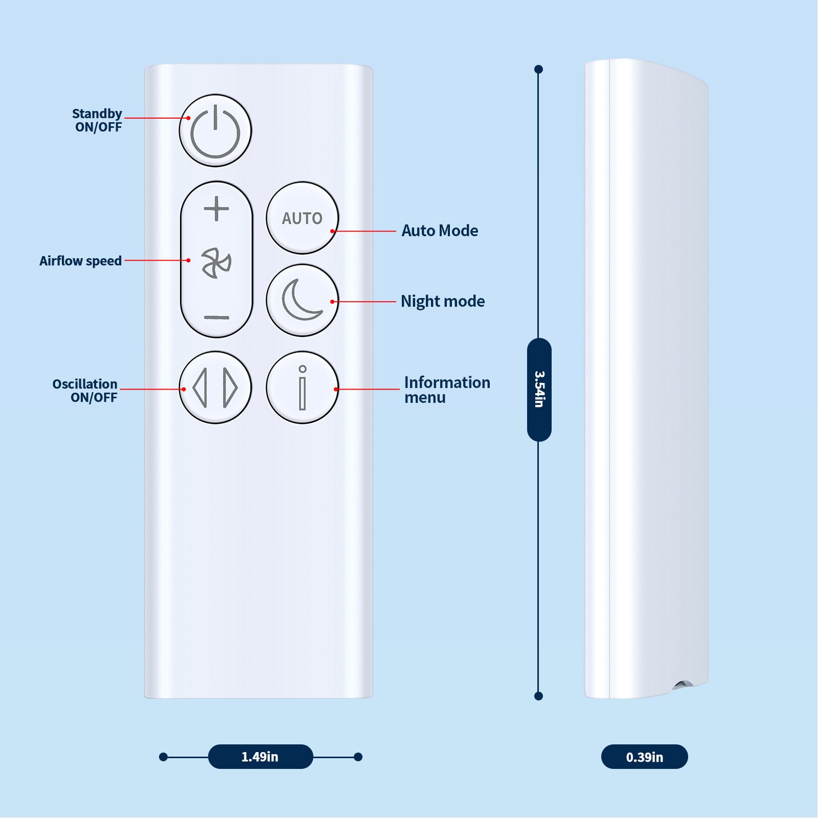 For Dyson Purifier Cool PC1 Remote Control Replacement