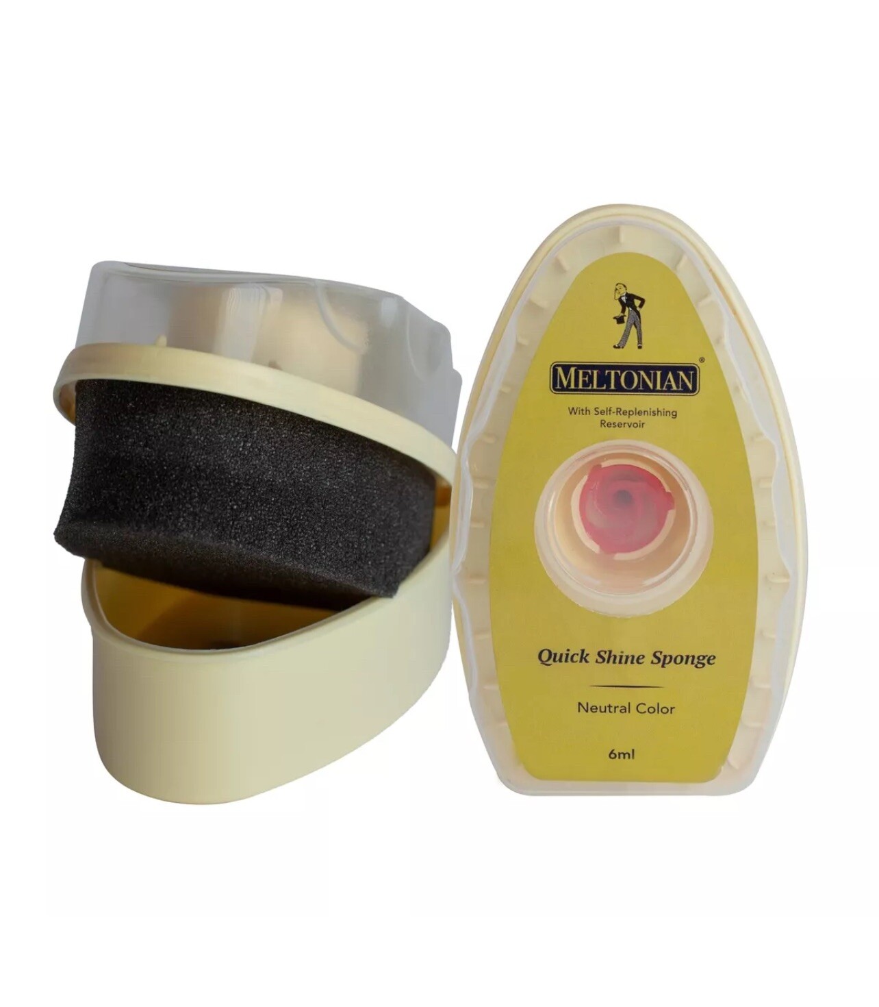 Meltonian Quick Shine Sponge for Leather Shoes and Boots. Neutral.