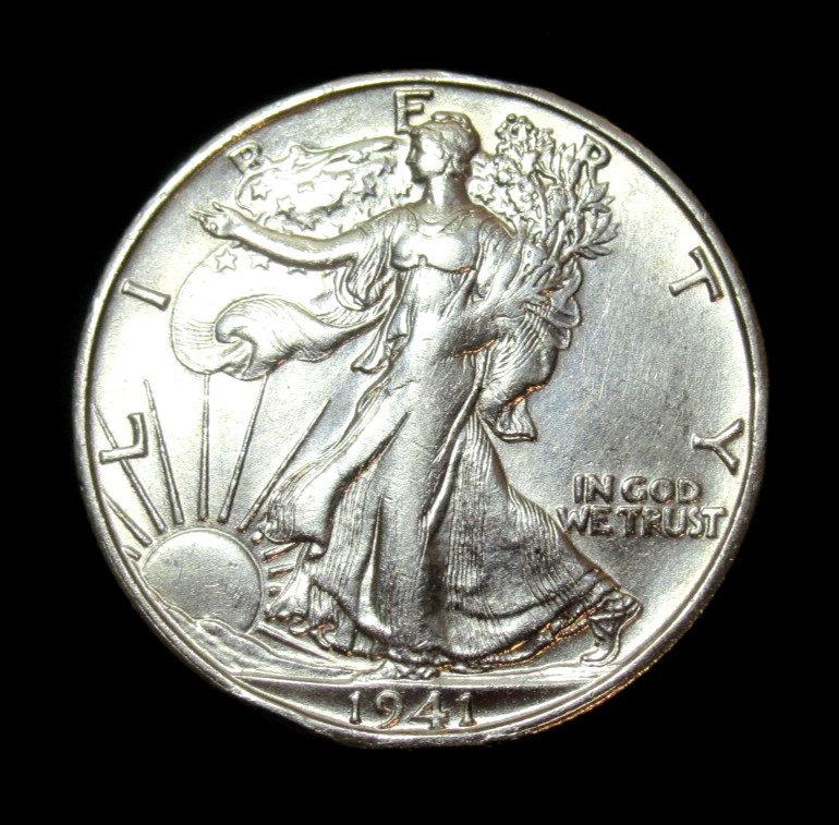1941 S Walking Liberty Half Dollar 50 Cents High Grade