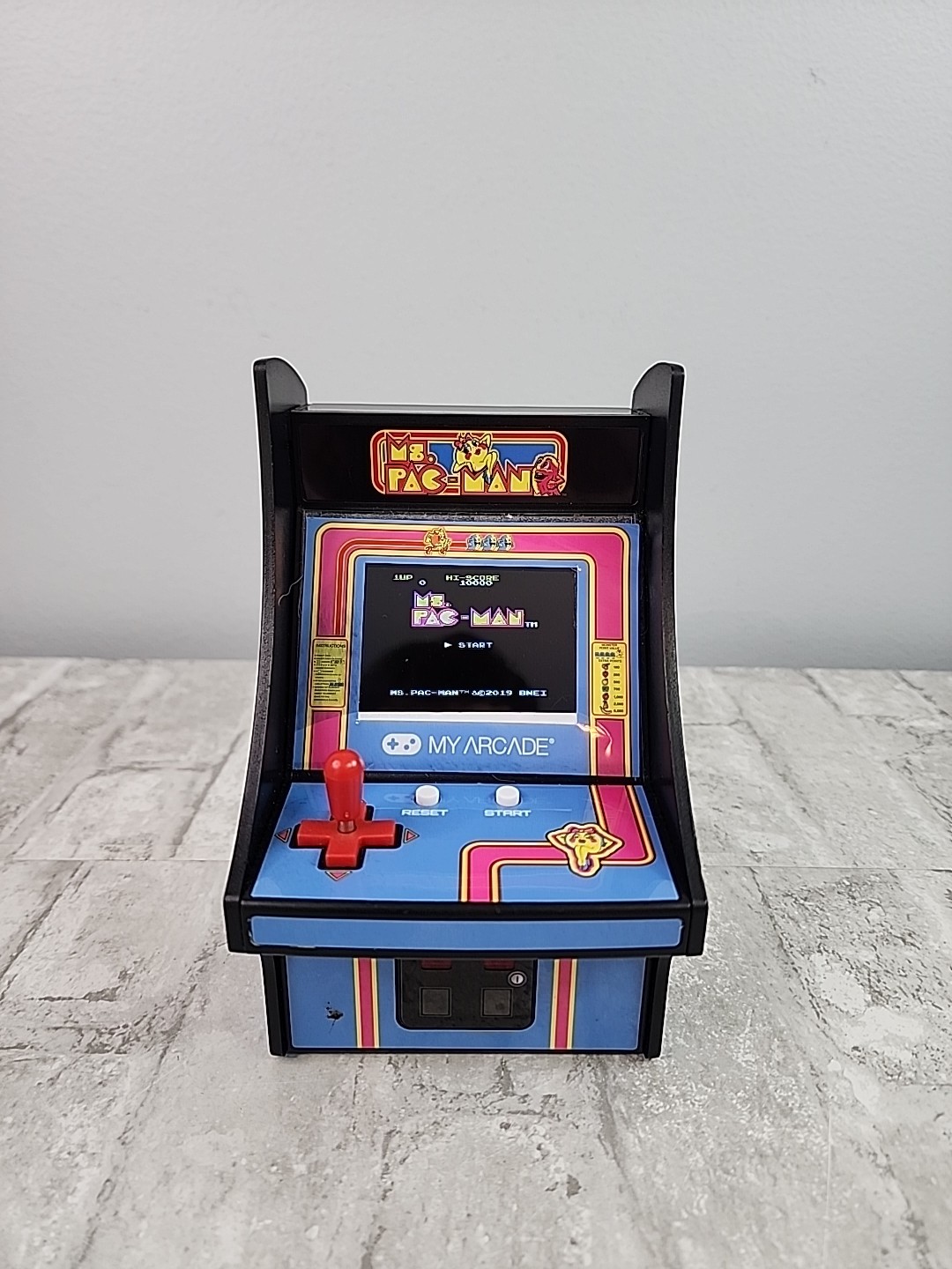 My Arcade Ms. Pac-Man Micro Player Handheld Retro Arcade Machine Tested Works