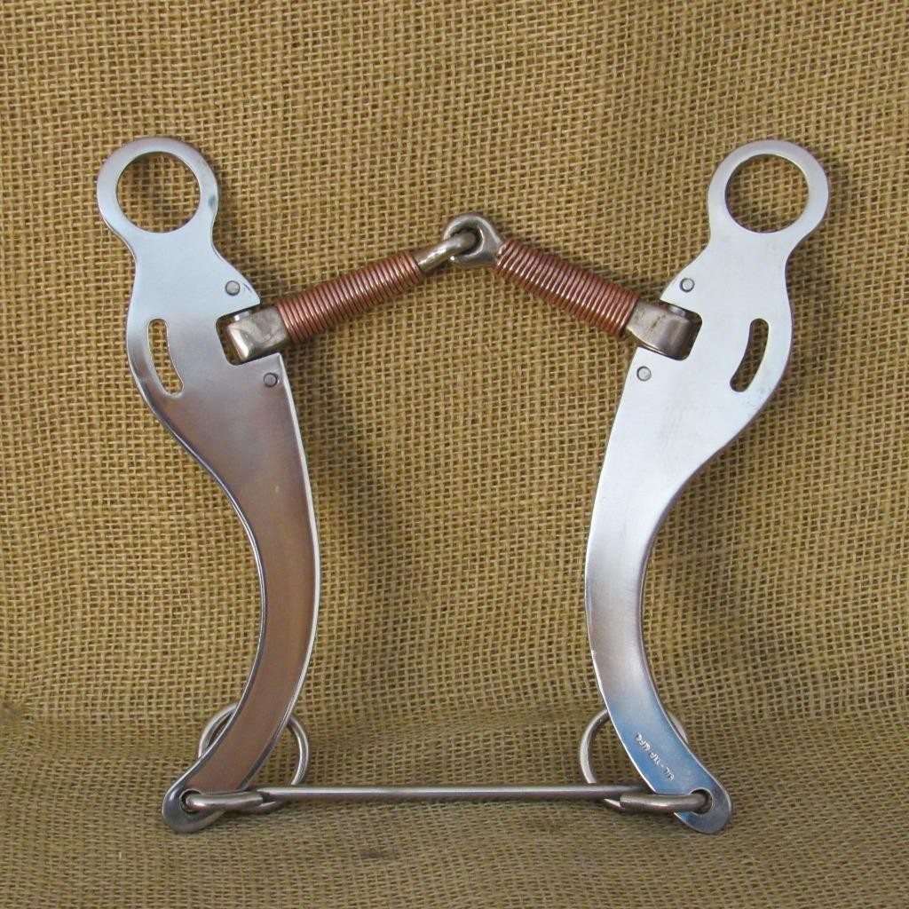 Vintage Sil-Tip Mfg. Western Curb Horse Bit ~ Jointed Mouth Piece w/ Copper ~ EU