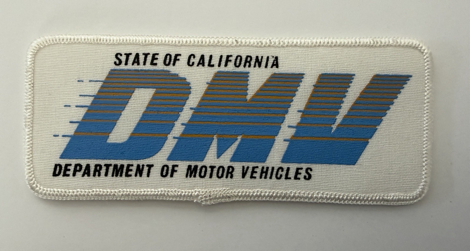 VINTAGE CALIFORNIA DEPARTMENT OF MOTOR VEHICLES DMV PATCH SILKSCREEN #D40