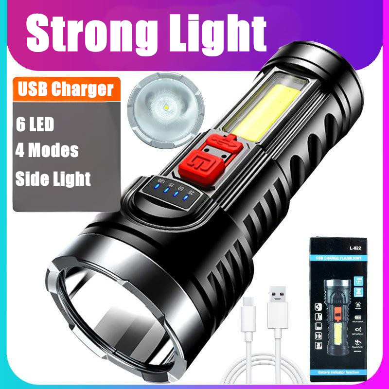 350000000 Lumen Super Bright LED Tactical Flashlight Rechargeable LED Work Torch