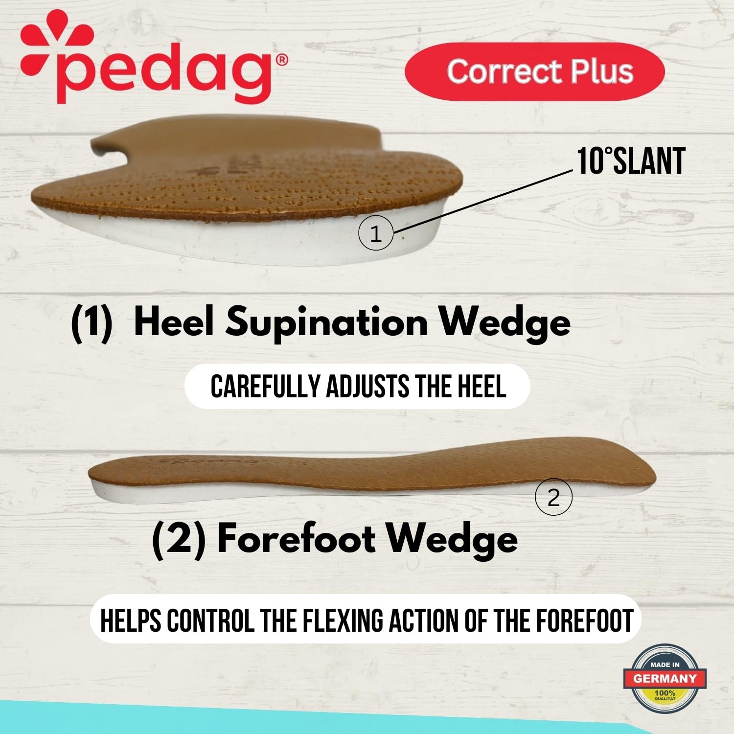 Correct Plus | German Handmade 3/4 Length Wedge for Oversupinators | Vegetabl...