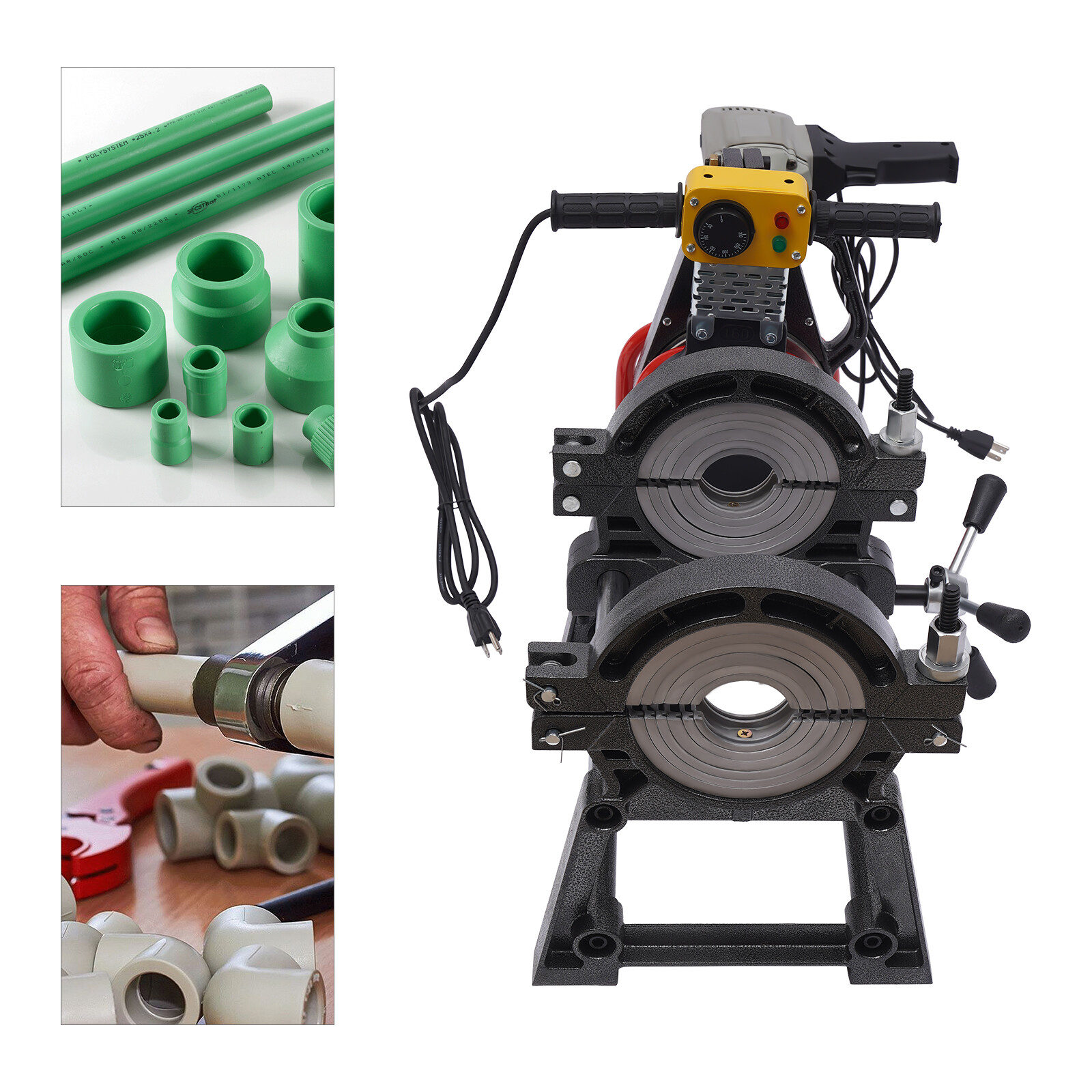 2 Clamps Piping Welding Machine Manual Pipe Fusion Welder Tool Pp Pipe Fitting