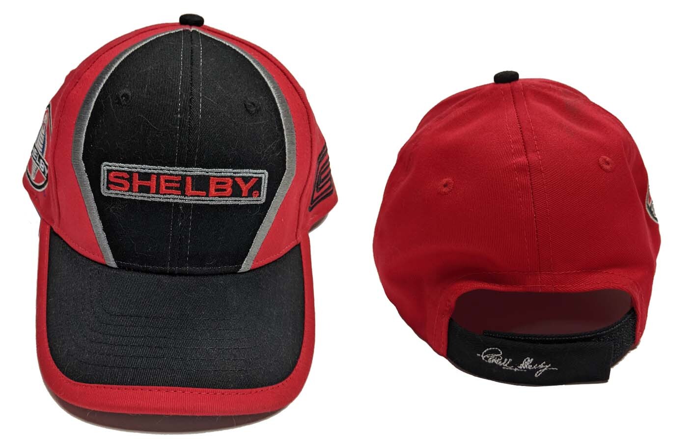 Ford Mustang Shelby Embroidered Signature Logo Cap Hat Red Official Licensed