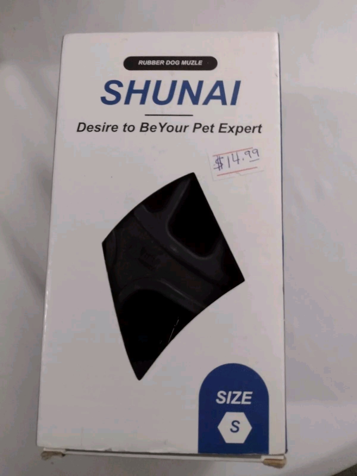 SHUNAI Dog Muzzle, Rubber Basket Muzzle Small