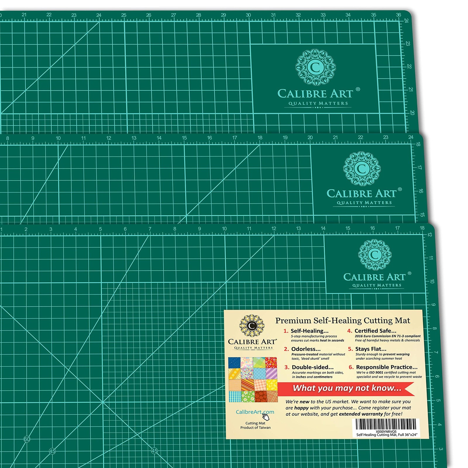 Self Healing Rotary Cutting Mat, Full 24x36, Best for Quilting Sewing | Warp-...