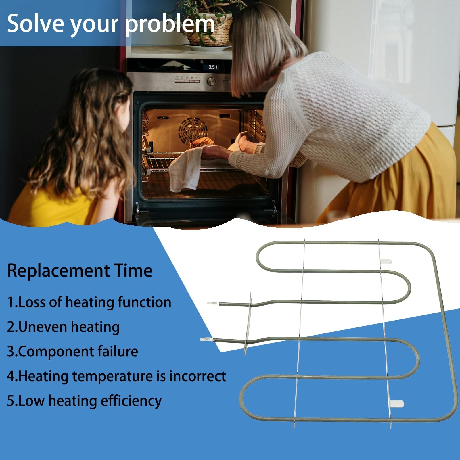 W10207398 Element-Bake Oven Heating Element Replacement Oven Bake Element Com...