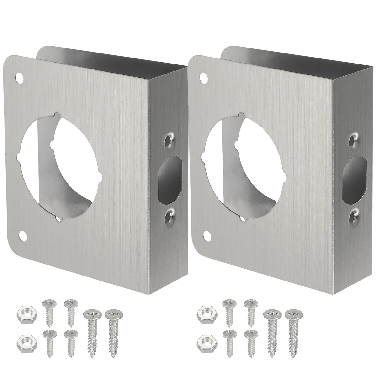 PATIKIL Door Reinforcement Plate, 2 Set Doors Reinforce Repair for 1-3/8" Thi...