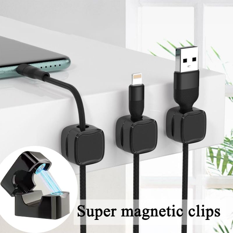 Magnetic Cord Organizer,Magnetic Cable Holder,8 PCS Cable...