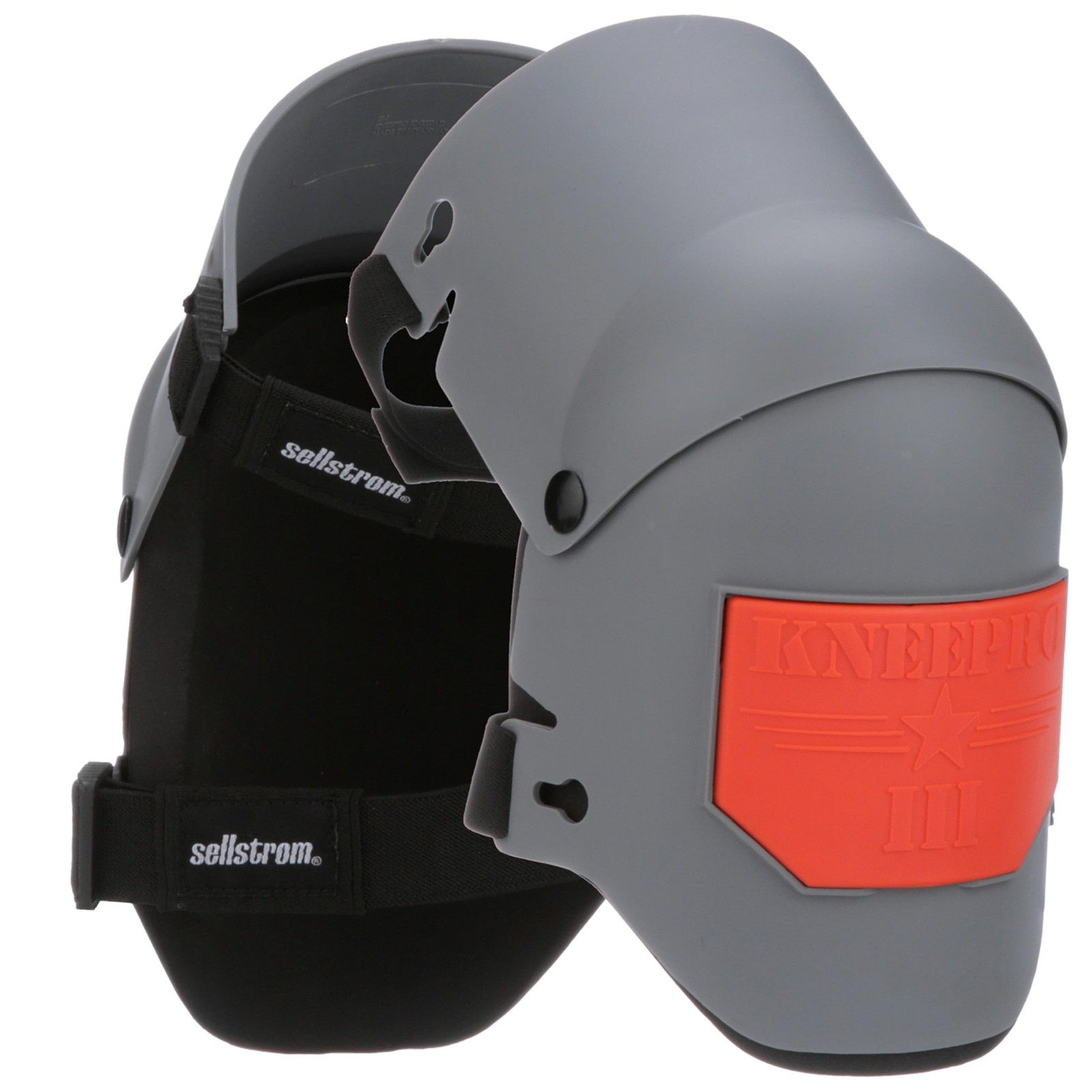 Sellstrom Ultra Flex KneePro Professional Knee Pads for Men Pair, Orange/Gray