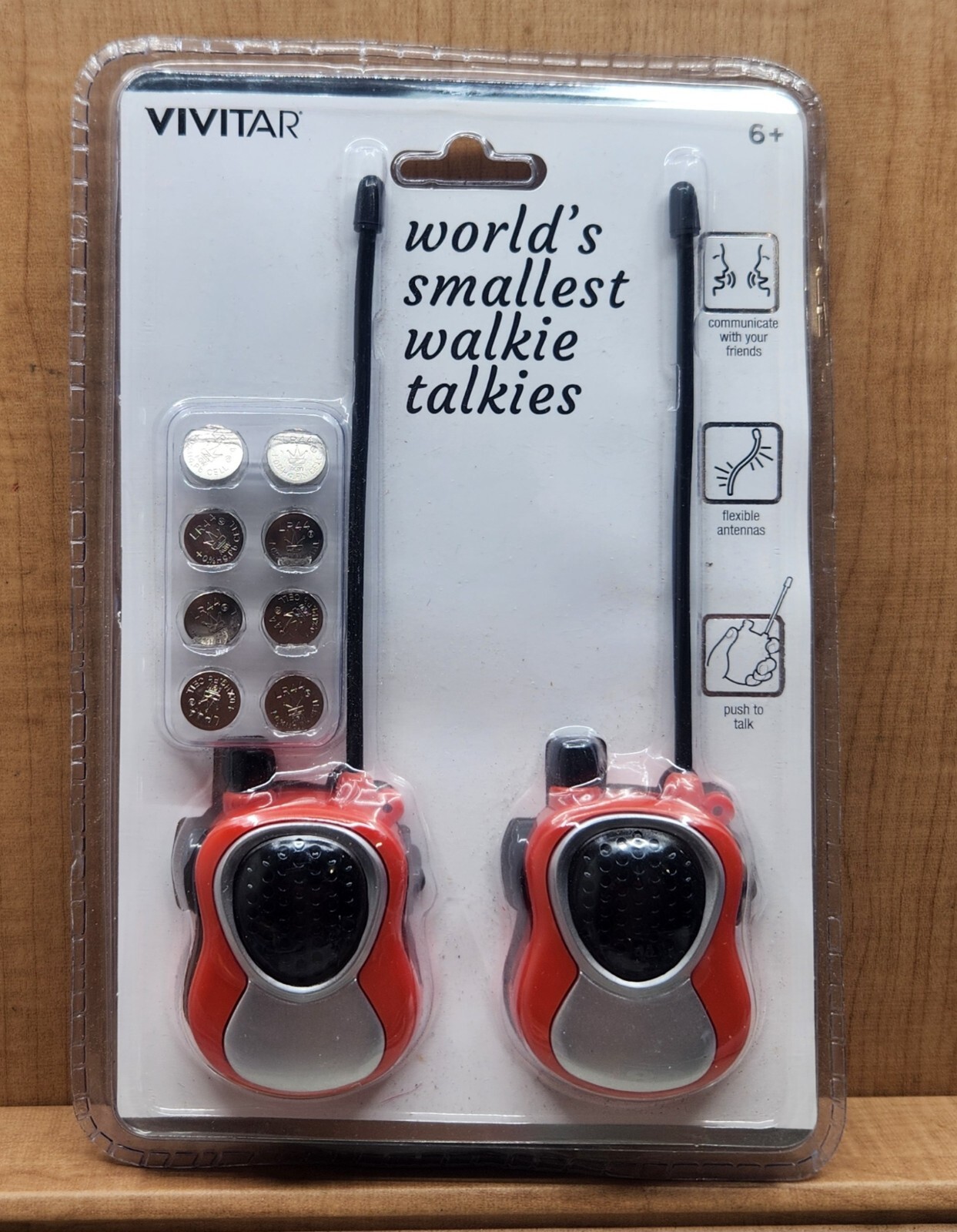 Vivitar World's Smallest Walkie Talkie Flexible Antennas. Red Color Brand new