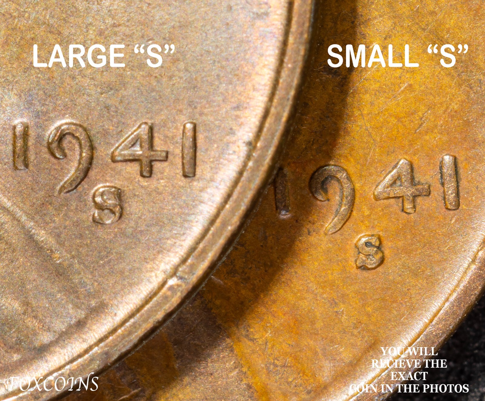 LARGE and SMALL mint marks!!! - 1941-S LARGE & SMALL "S" mintmark varieties.