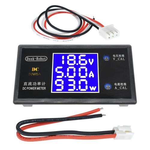 Digital DC 50V 5A 250W LCD Voltmeter Ammeter Voltage Current Volt Power Meter