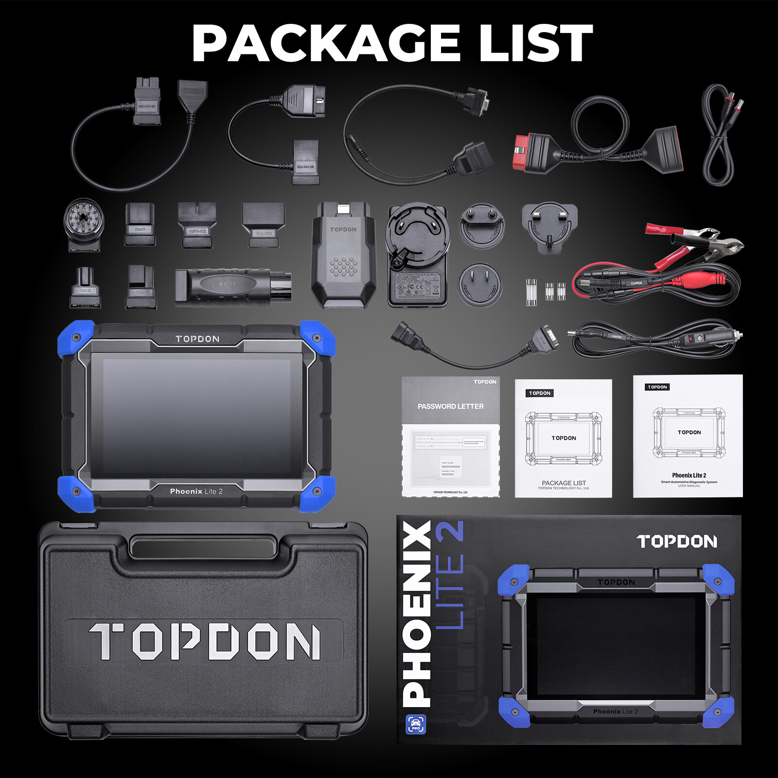 TOPDON Phoenix Lite 2 Bi-directional OBD2 Scanner Diagnostic Tool Key Coding