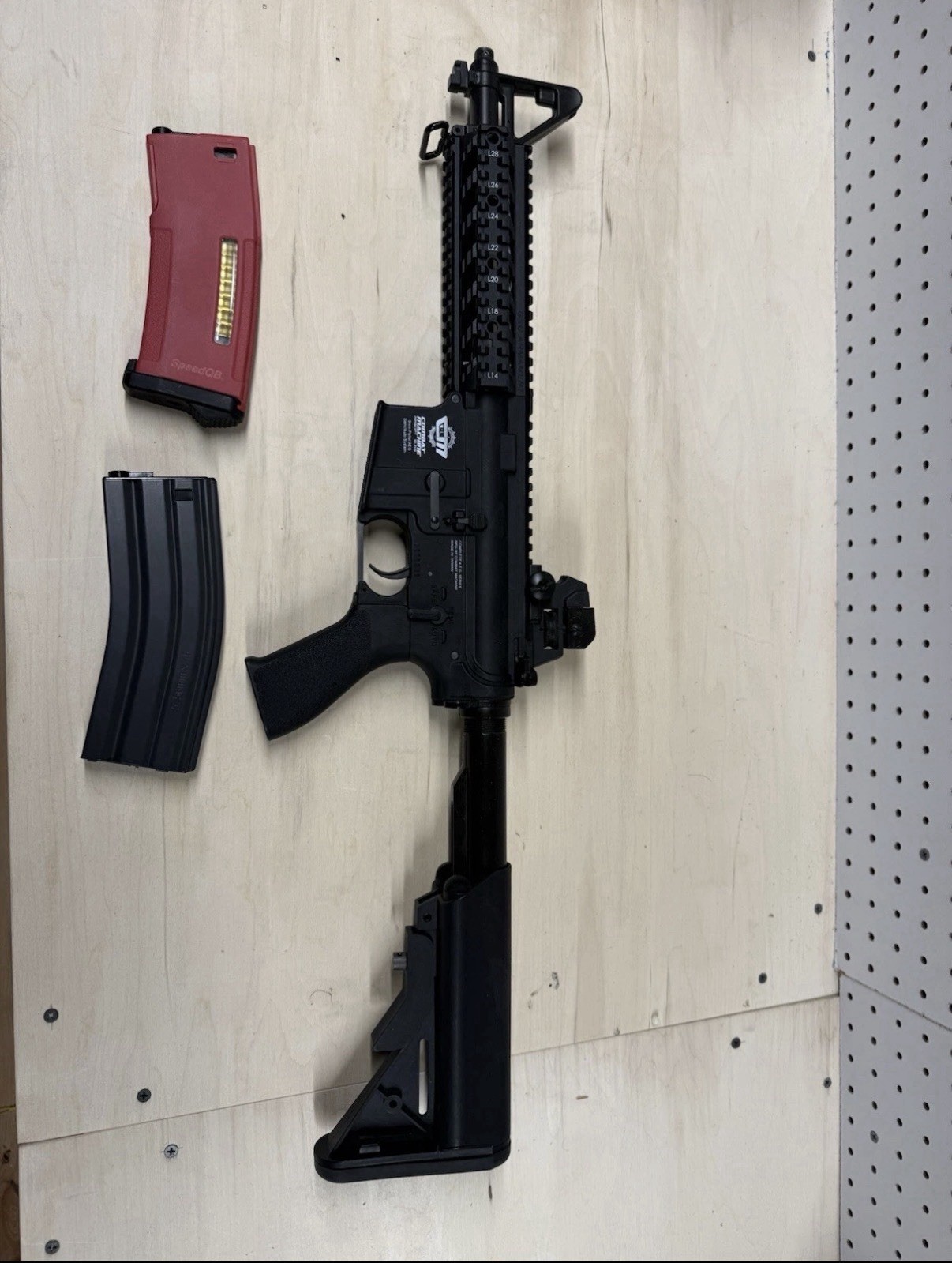 Airsoft Rifle And Magazines