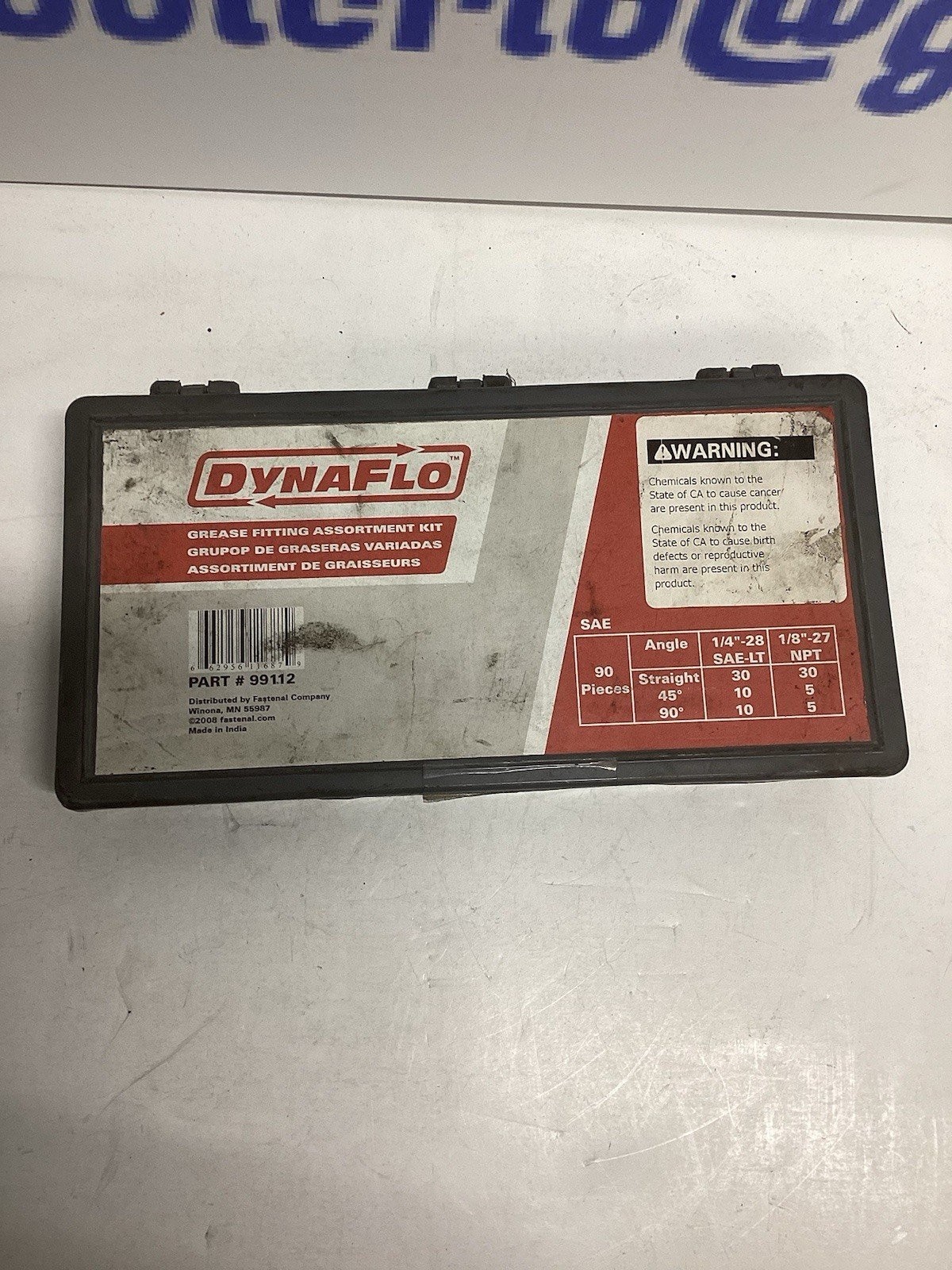 DYNAFLO GREASE FITTING ASSORTMENT KIT 99112 H-286 (NOT A FULL SET 68P)