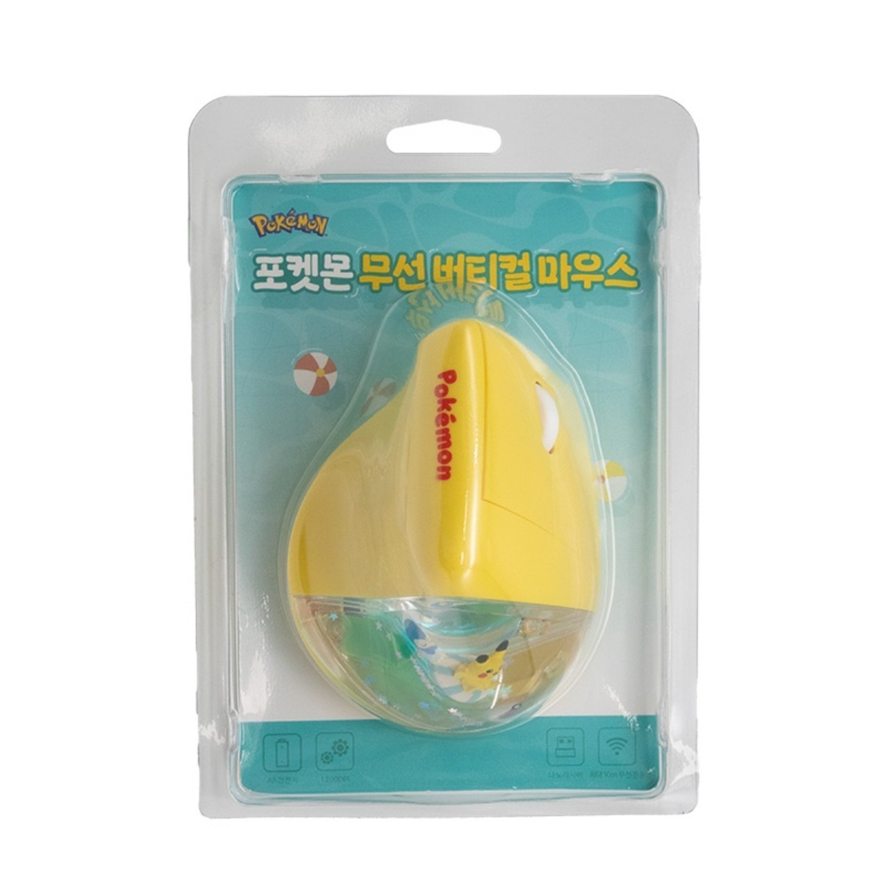 Official Pokemon Vertical Figure Wireless Mouse Bluetooth 2.4GHz Ergonomic