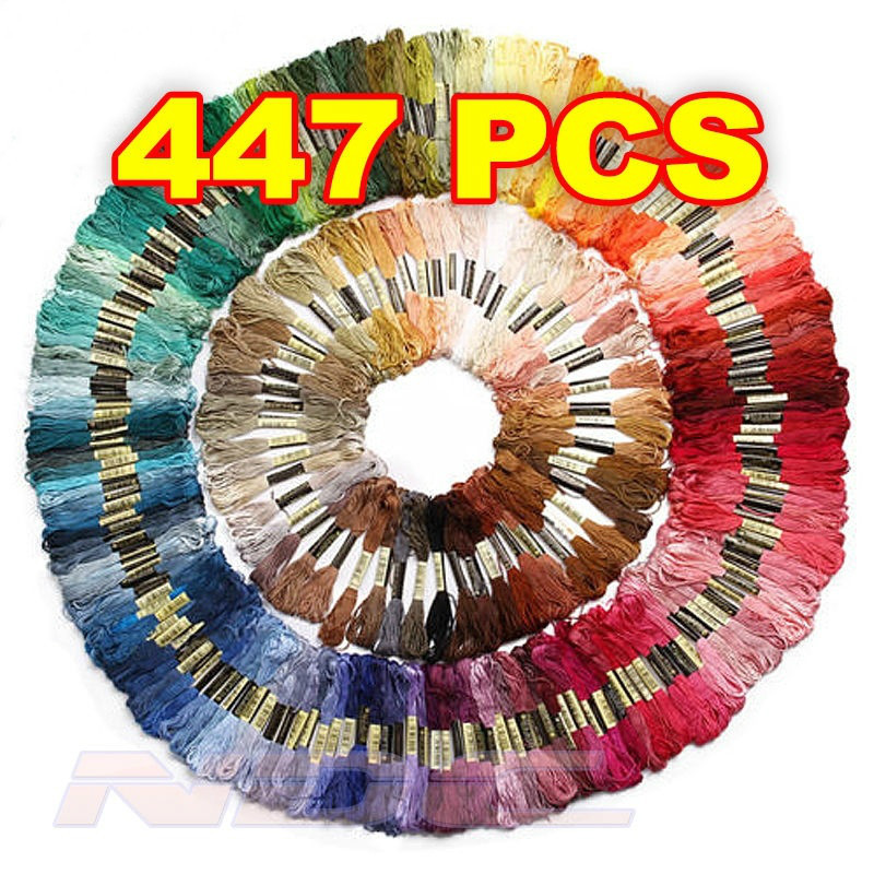 447 Colors Cross Stitch Thread Pattern Kit Chart Embroidery Floss Sewing Skeins