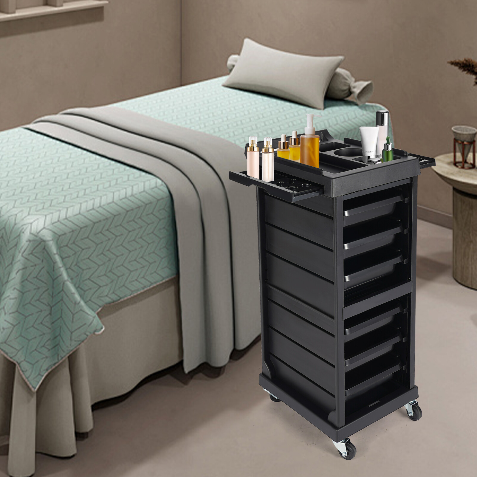 Rolling Trolley Cart, Beauty Barber Cart, Barber Organizer Rolling Cart