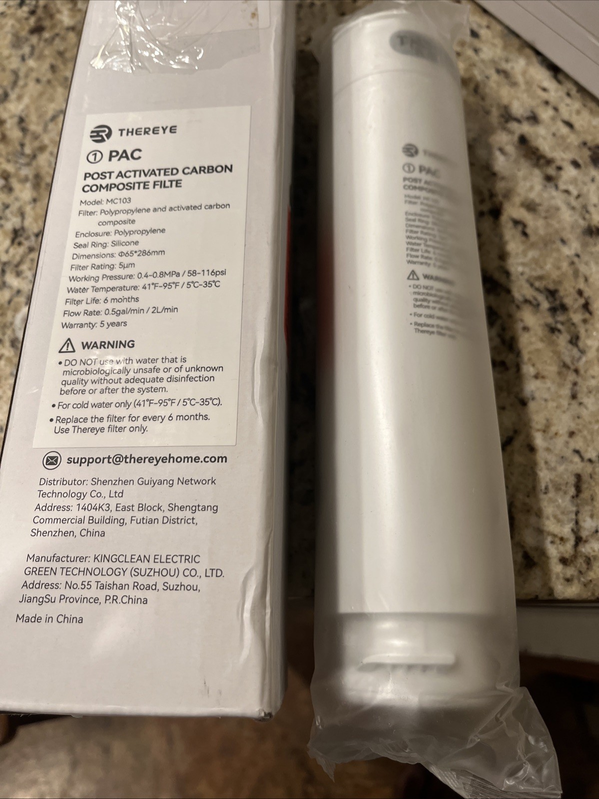 Thereye RO Reverse Osmosis Activated Carbon Rod Filter Replacement QC107 ER-WP02