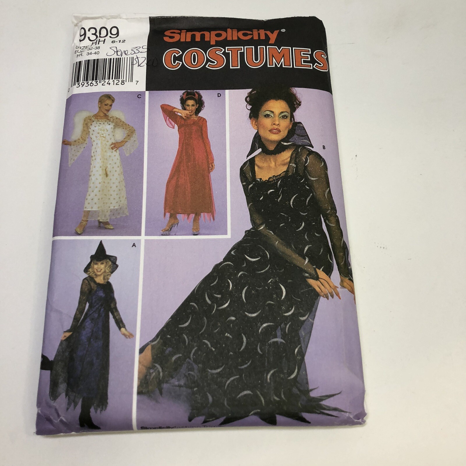 Simplicity 9309 Size 6-12 Misses' Costumes Angel Witch Devil
