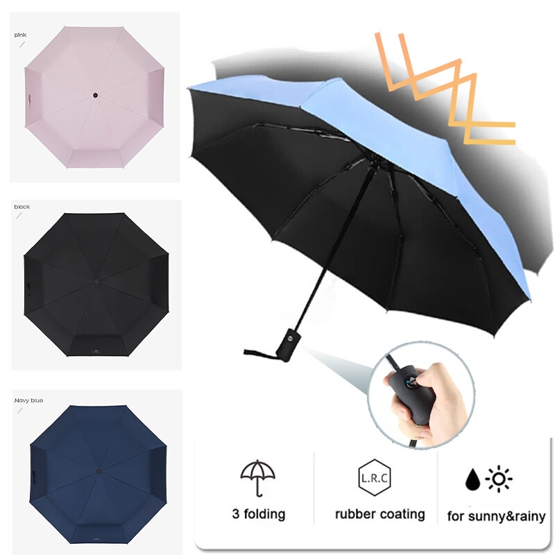 Automatic Umbrella Sun/Rain Anti-UV Windproof 3 Folding Compact Umbrella