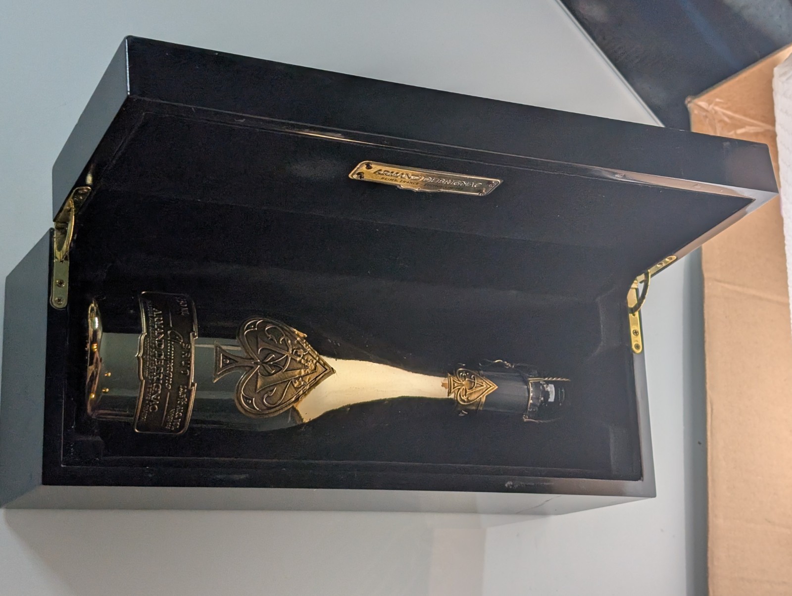 Title: Empty Armand de Brignac Ace of Spades Gold 750ml Bottle with Original...