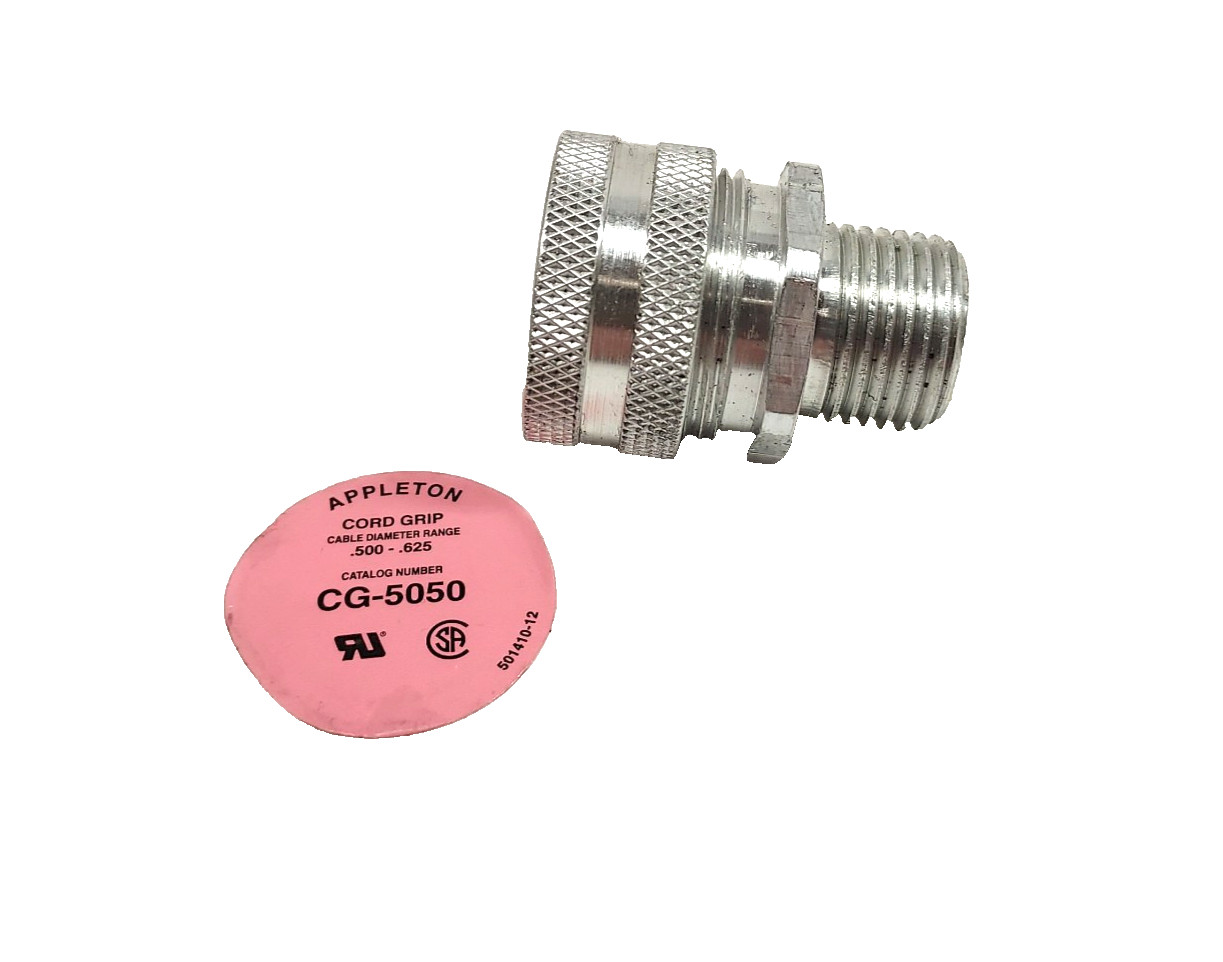 Box of 25 Appleton  CG5050  Straight Strain Relief  1/2" Connector Liquid Tight