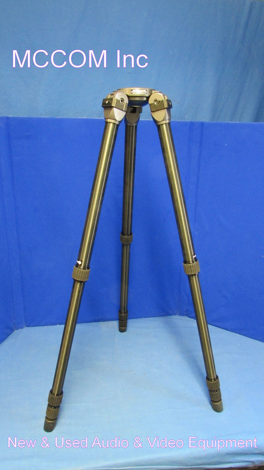 MCCOM TT66L 3 Stage Alum Tripod w/ 100mm Bowl NEW for Sachtler, Vinten, Cartoni