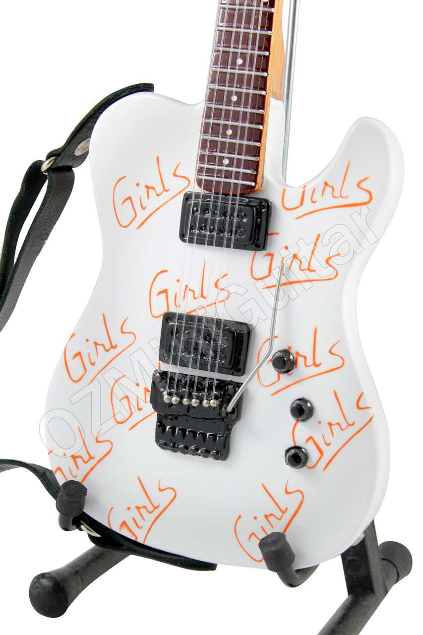 Miniature Guitar Mick Mars MOTLEY CRUE Girls Girls Girls & Strap