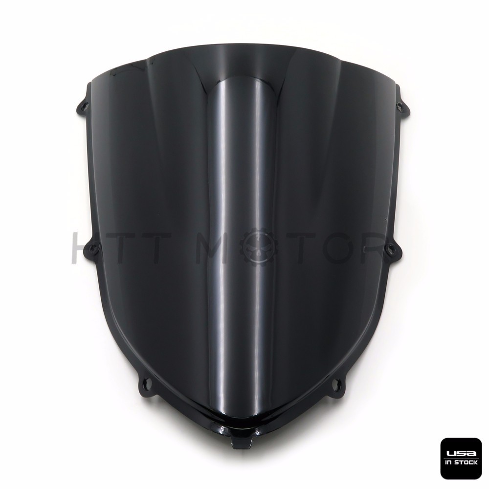 SMOKE BLACK DOUBLE BUBBLE WINDSCREEN WINDSHIELD FOR 2004-2005 KAWASAKI ZX10R
