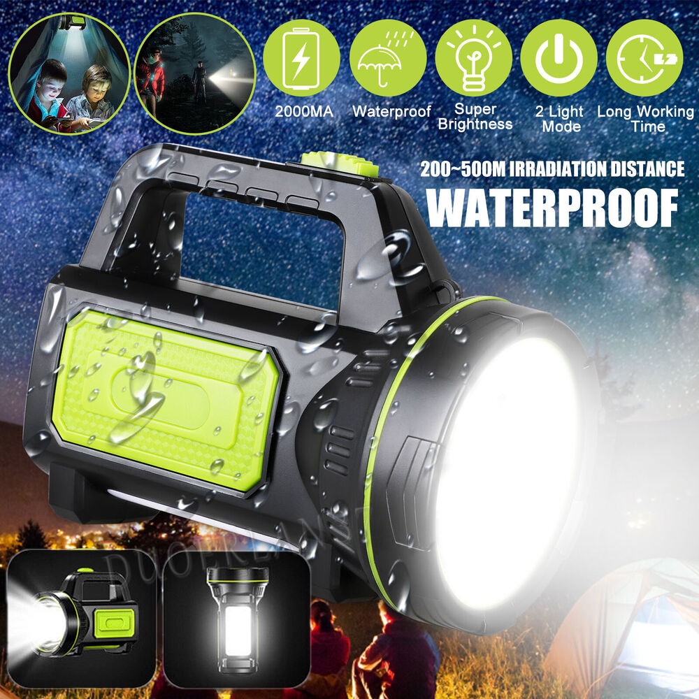 200000 Lumen Super Bright LED Tactical Flashlight Rechargeable LED Work Lights