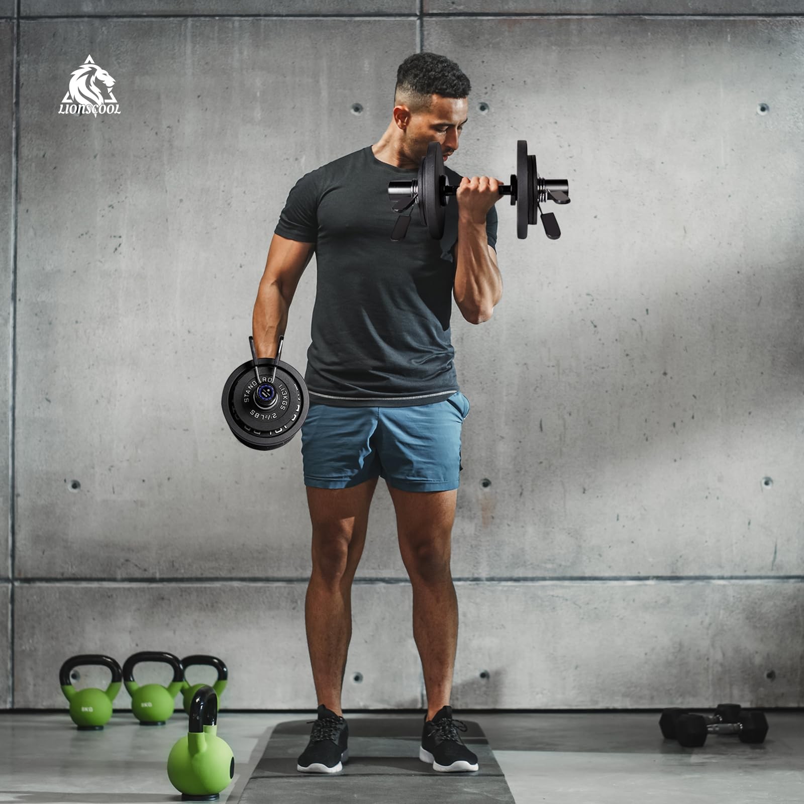16" Loadable Dumbbells Pairs, Solid Steel Olympic Dumbbell Handles for 2" Pla...